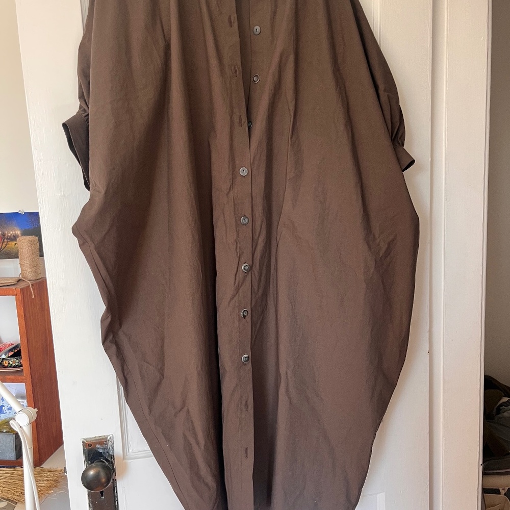 Modern Weaving button front kaftan